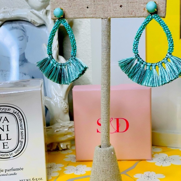 Stella & Dot Anne 2 in 1 Fringe Earrings - Picture 9 of 9